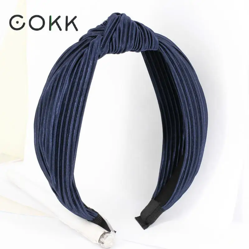COKK одноцветная повязка для волос с бантом для женщин, аксессуары для волос, повязки для волос, повязки для волос, головные уборы, новинка