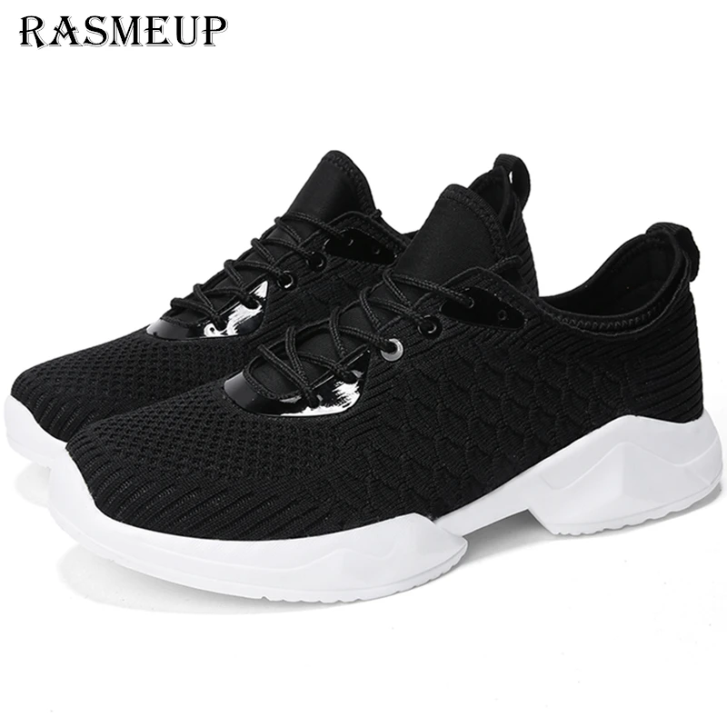 

RASMEUP Plus Size 44 Breathable Flat Women's Sneakers 2019 Summer Women Walking Shoes Fashion Lightweight Woman Trainers Ladies