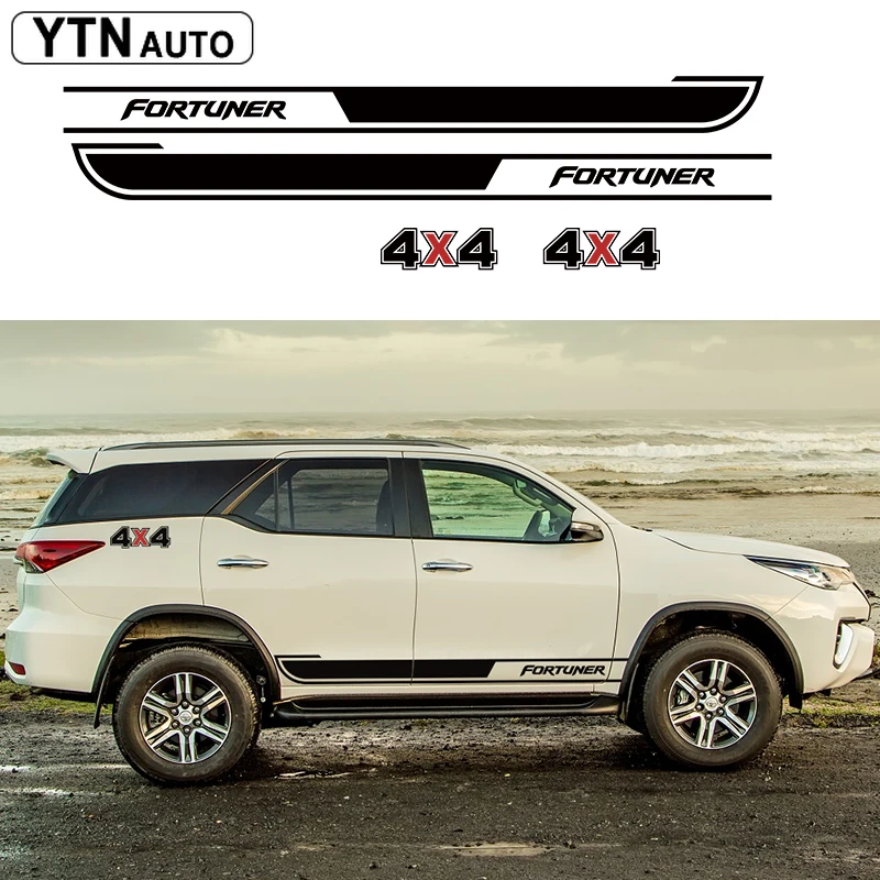 Наклейки для автомобиля 4 шт. 4x4 фортунер Стайлинг боковая дверь графический