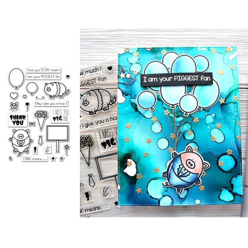 

Thanks You Piggy Clear Silicone Stamp DIY Scrapbooking Card Album Making Background Craft Handmade Decoration Template New 2019