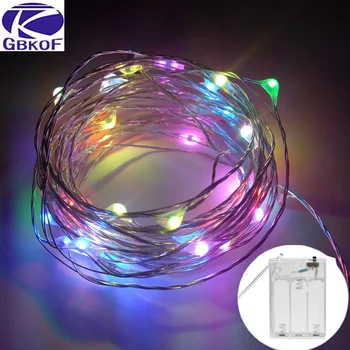 

10M 5M 100 50 LED 3XAA Battery LED String Lights for Xmas Garland Party Wedding Decoration Christmas Tree Flasher Fairy Lights