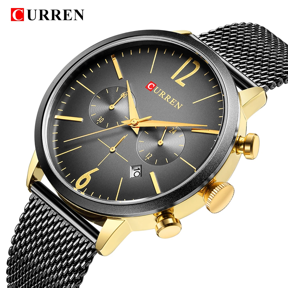 CURREN Luxury Brand Men Sport Watches Men's Digital Quartz Clock Stainless Steel Waterproof Wrist Watch relogio masculino 8313 CURREN Luxury Brand Men Sport Watches Men's Digital Quartz Clock Stainless Steel Waterproof Wrist Watch relogio masculino 8313