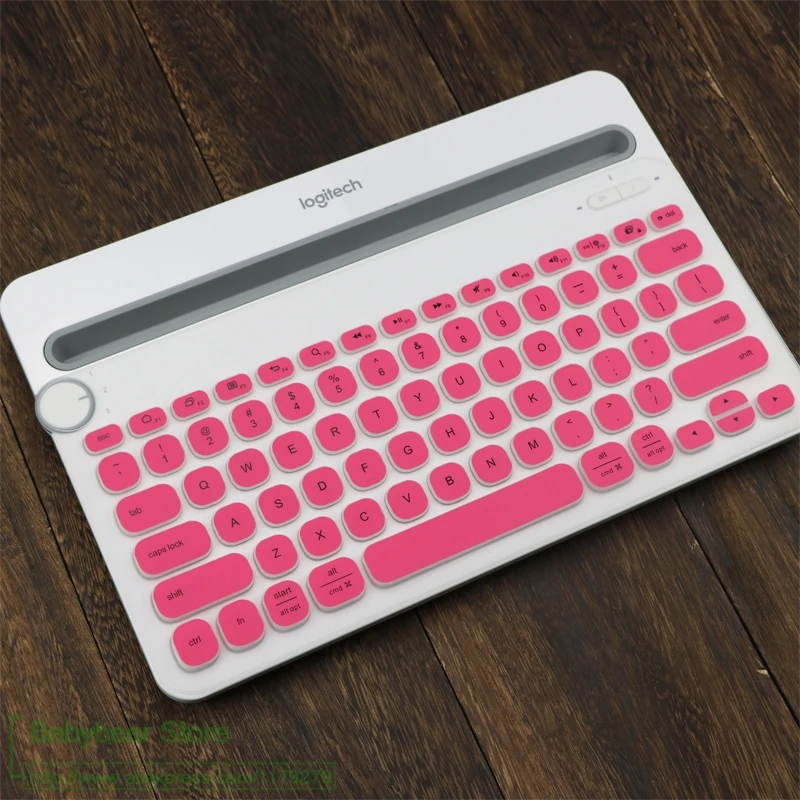 pink Клавиатура K480 для logitech Bluetooth многофункциональное устройство силиконовая Пылезащитная Беспроводная настольная клавиатура защитная пленка Пылезащитная пленка - Цвет: pink