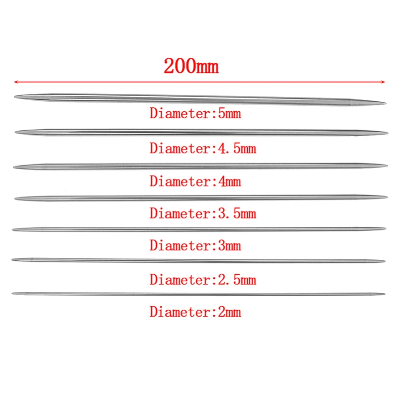 35 шт./компл. 20 см прямые Вязание иглы Нержавеющая сталь вязальные крючки для Вязание DIY Ткань Инструменты, Швейные аксессуары