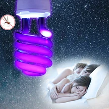 E27 UV Led анти муха москитная убийца лампа переменного тока 220 В 15 Вт 20 Вт 30 Вт 40 Вт бактерицидный светильник спираль ультрафиолетовая лампочка лампа москитный светильник s