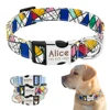 Nylon Hund Kragen Kragen Gravierte ID Tag Typenschild Reflektierende f r Small Medium Large Hunde Pitbull