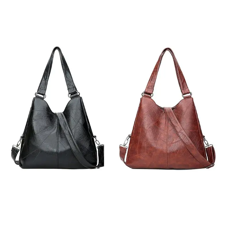 

1Pcs Women Lady Handbag Shoulder Bags Vintage Multi-pocket Tote Purse Leather Messenger Hobo Bag Satchel