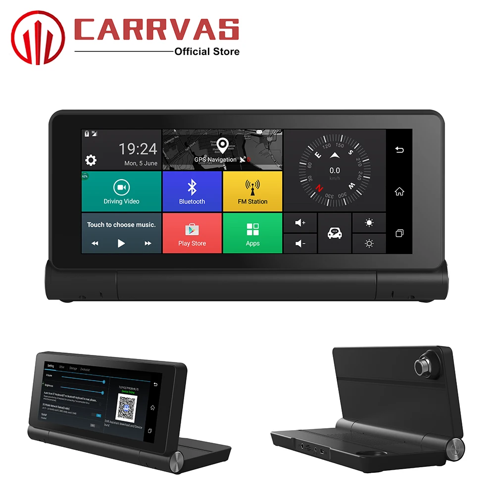 CARRVAS Android 5,0 gps навигатор Автомобильный видеорегистратор навигация 7 дюймов 3G/4G Bluetooth gps камера с wifi g-сенсор gps плеер для автомобиля