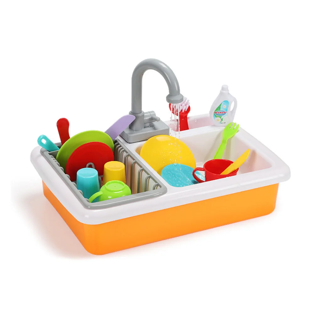 

MrY Home Kindergarten Automatic Circulation Sink Sink Dishware Children Small Kitchen Play Water Cleaning Toys Small Pool Play