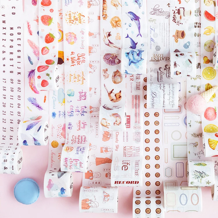 

30-60mm*3m Kawaii Weather Strawberry Cat Washi Tape Stickers Scrapbooking DIY Masking Tape Bullet Journal School Supplies sl2019