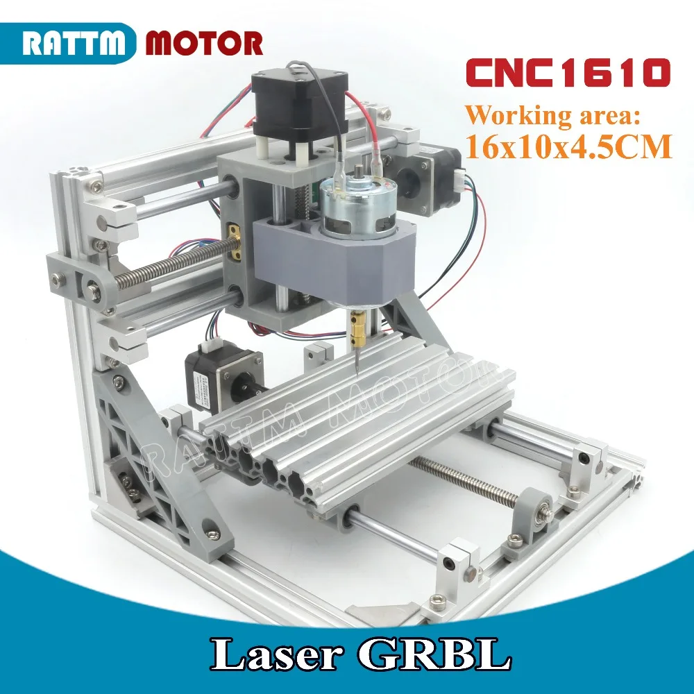 DE корабль 1610 GRBL управления DIY мини ЧПУ рабочая зона 160x100x45 мм 3 оси Pcb фрезерный станок, древесины маршрутизатор, v2.4