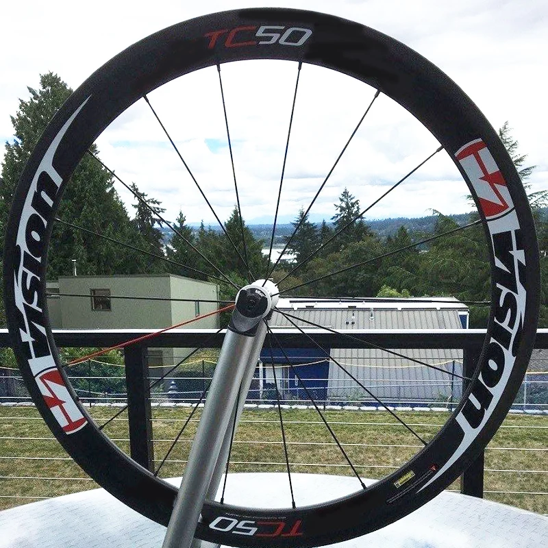 Goede VISION TC50 wielset Stickers Voor 50mm velg diepte racefiets twee carbon wielen bike racing fietsen vinyl decals gratis verzending