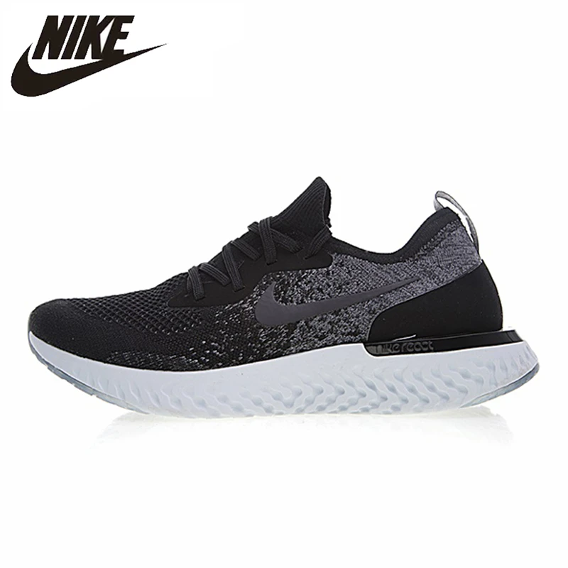 

Nike Epic React Flyknit Men Running Shoes Dark Gray Shoes Professional Sport Sneakers AQ0067