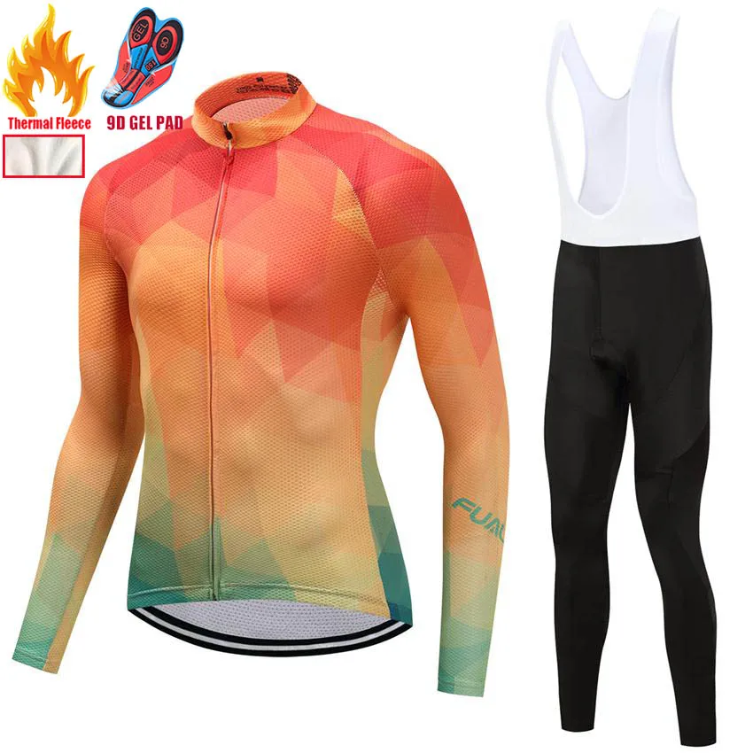 

2021 Winter Cycling Clothing Thermal Fleece MTB Ropa Ciclismo Hombre Cycling Jersey Abbigliamento Ciclismo Invernale DT09 XS-3XL