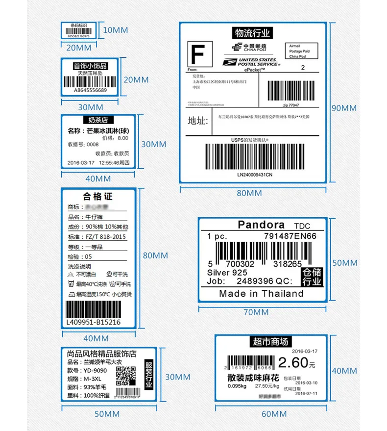 4 ¶ impressão dhl fedex ups usps