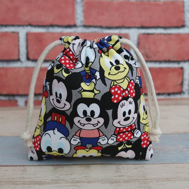 17x20 см disney Холст мультфильм Микки drawstring сумки милые портмоне на шнурке хранение мобильных телефонов сумка сумки с ручками - Цвет: 10