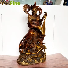Pure copper bronze Chinese carved fine Buddhist statue sculpture four king crafts statue indoor garden decoration Pure copper bronze Chinese carved fine Buddhist statue sculpture four king crafts statue indoor garden decoration