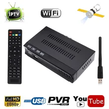 DVB-S2 HD/SD Digital Satellite Receiver + IPTV m3u Combo TV Tuner USB WIFI Antena Support Biss Key Power VU IKS Cccam NewCam PVR