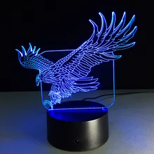 christmas decorations for home Amazing Flying Big Eagle Shape Night Light Colorful Hawk 3D Table Lamp for Office Hotel Bedroom