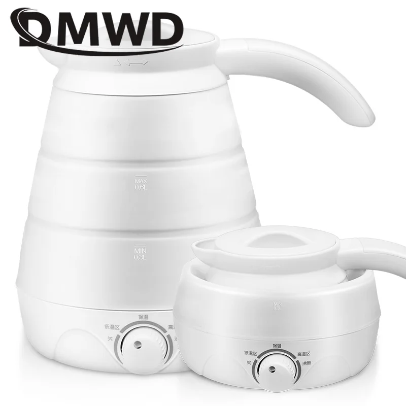 Online DMWD Dual Spannung Thermische Isolierung Wasserkocher Silikon Faltbare Tragbare Reise Heißer Wasser Heizung Kessel Tee Kochendem Topf