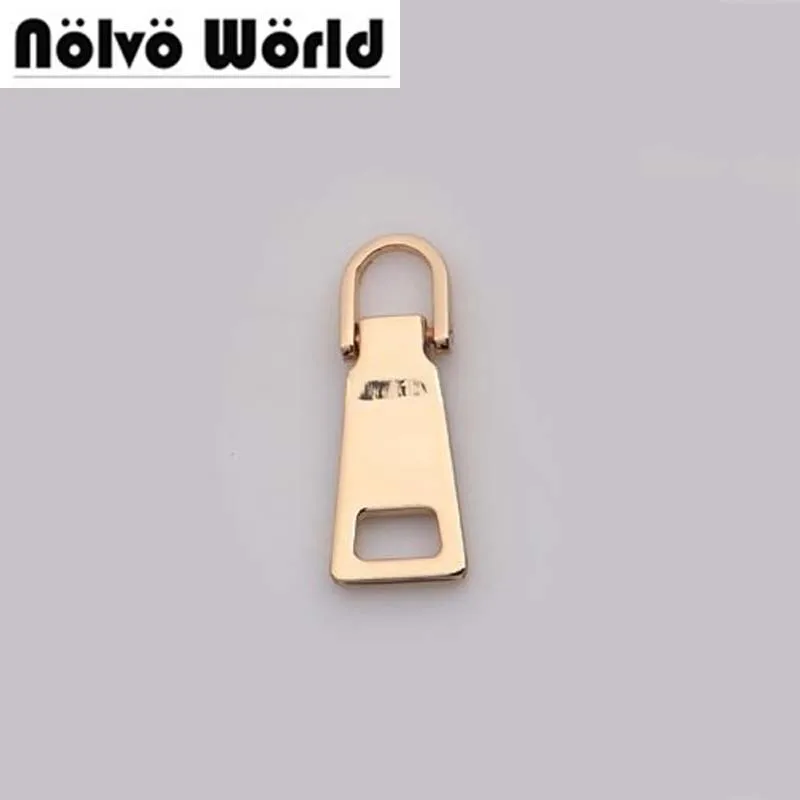 50pcs 5 colors 35.3*13.6mm 5 metal zipper head sliders gold 5