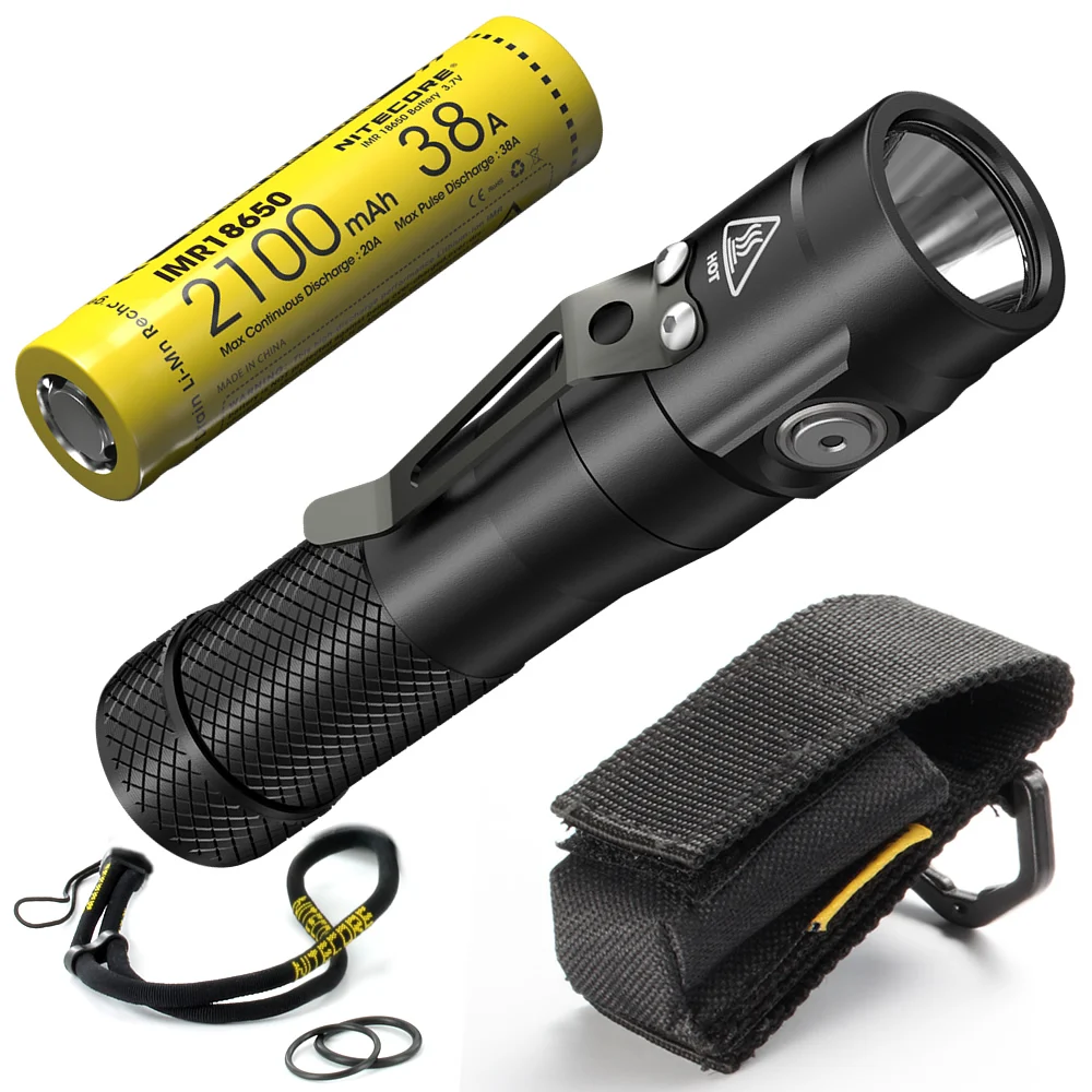 NITECORE EC30+ IMR18650 батарея 1800LM CREE XHP35 HD светодиодный EDC фонарик водонепроницаемый Открытый Кемпинг Рыбалка Поиск портативный фонарь