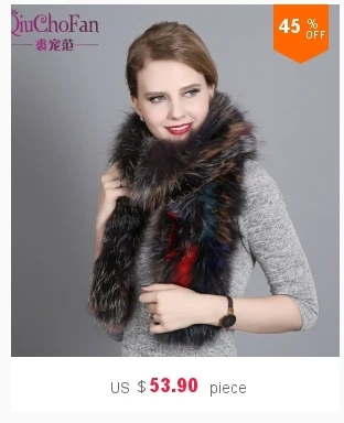Для женщин шарфы для зимних натурального Меха чернобурки шарф теплый воротник меховой моды платок женский зимние меховые кольцо