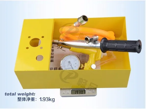 Гидравлический ручной испытательный насос, инструмент для испытания давления трубопровода 2,5 МПа насос 25 кг