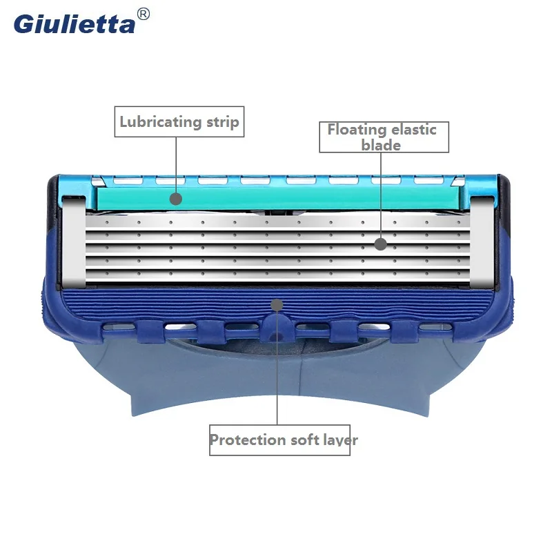 1 держатель+ N лезвия для бритвы мужские лезвия для бритвы 5 слой лезвие бритвы Совместимость с gilletee Fusione Razor