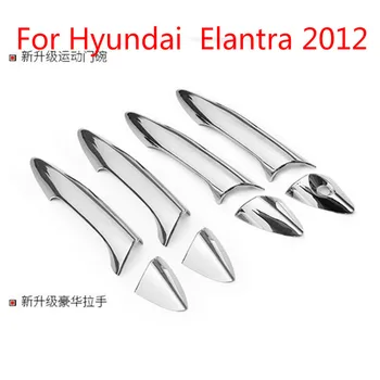 

8Pcs/Set ABS Chrome Door Handle Cover Trim Sticker For Hyundai Elantra 2012,Car-Styling Car Covers Car-covers