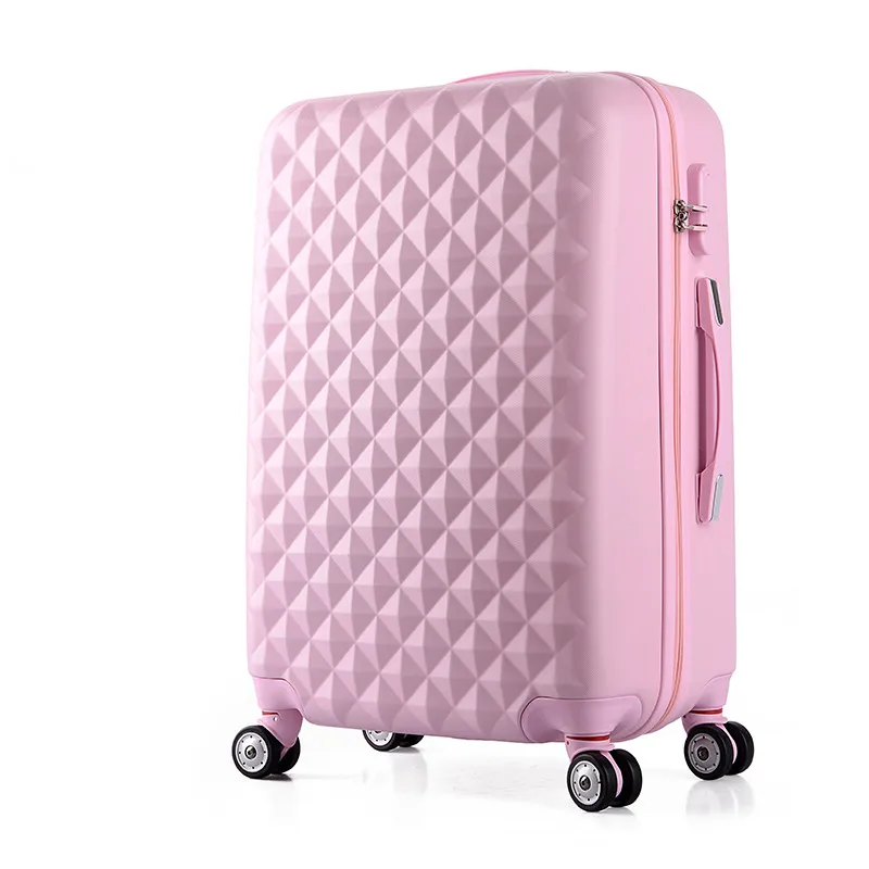 Оптовая продажа! 26 дюймов ABS + PC Hardside путешествия luaggage сумки на Универсальный колеса, женский розовый цвет зеленый, синий желтый фиолетовый
