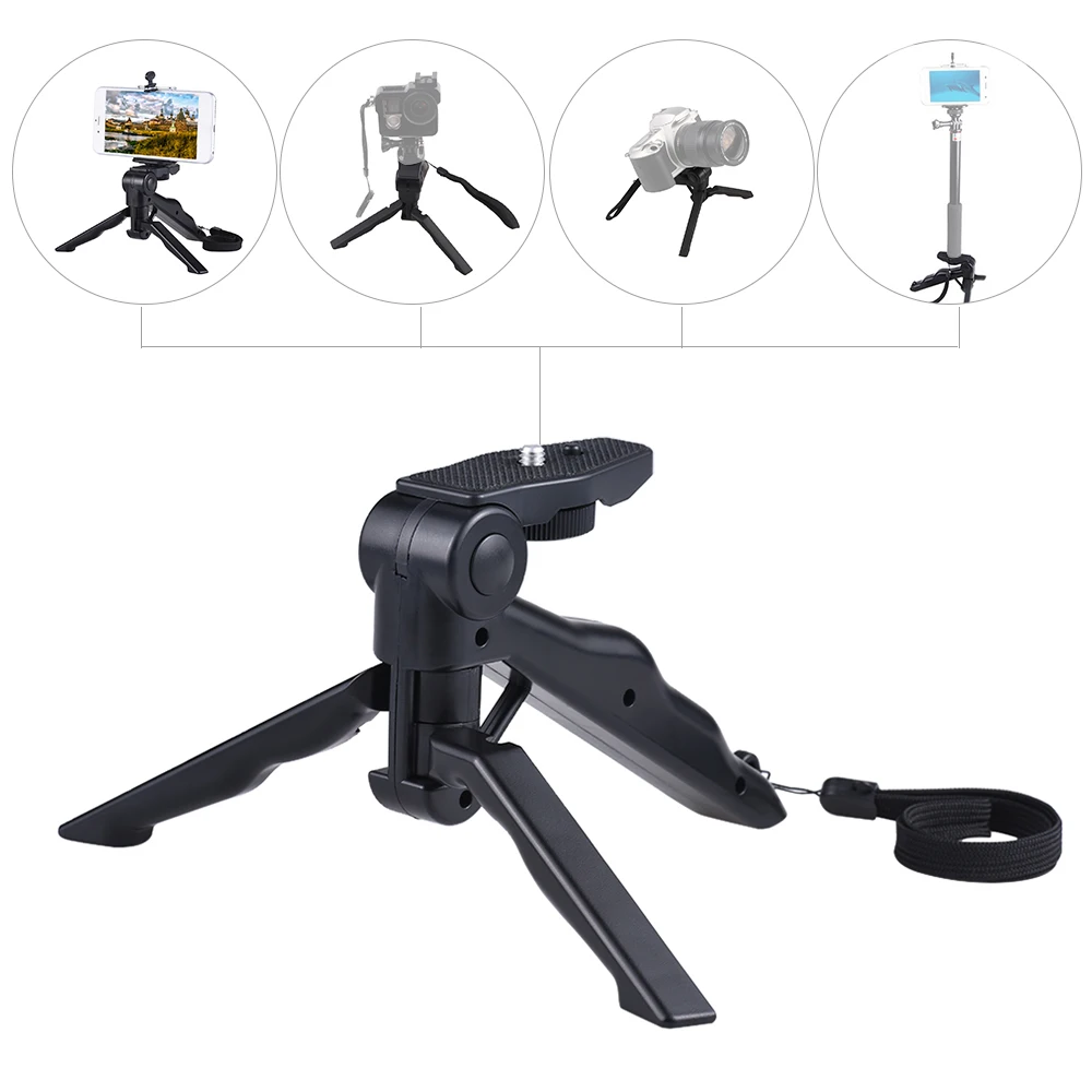 

Andoer Mini Camera Smartphone Tripod Stand Support Holder Hand Grip Stabilizer for iPhone for Samsung Galaxy S7/S6