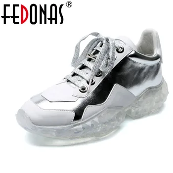 

FEDONAS Casual Women Flats Quality Synthetic Casual Working Spring Summer Shoes Woman Lace-Up High Shoes Rome Concise Sneakers