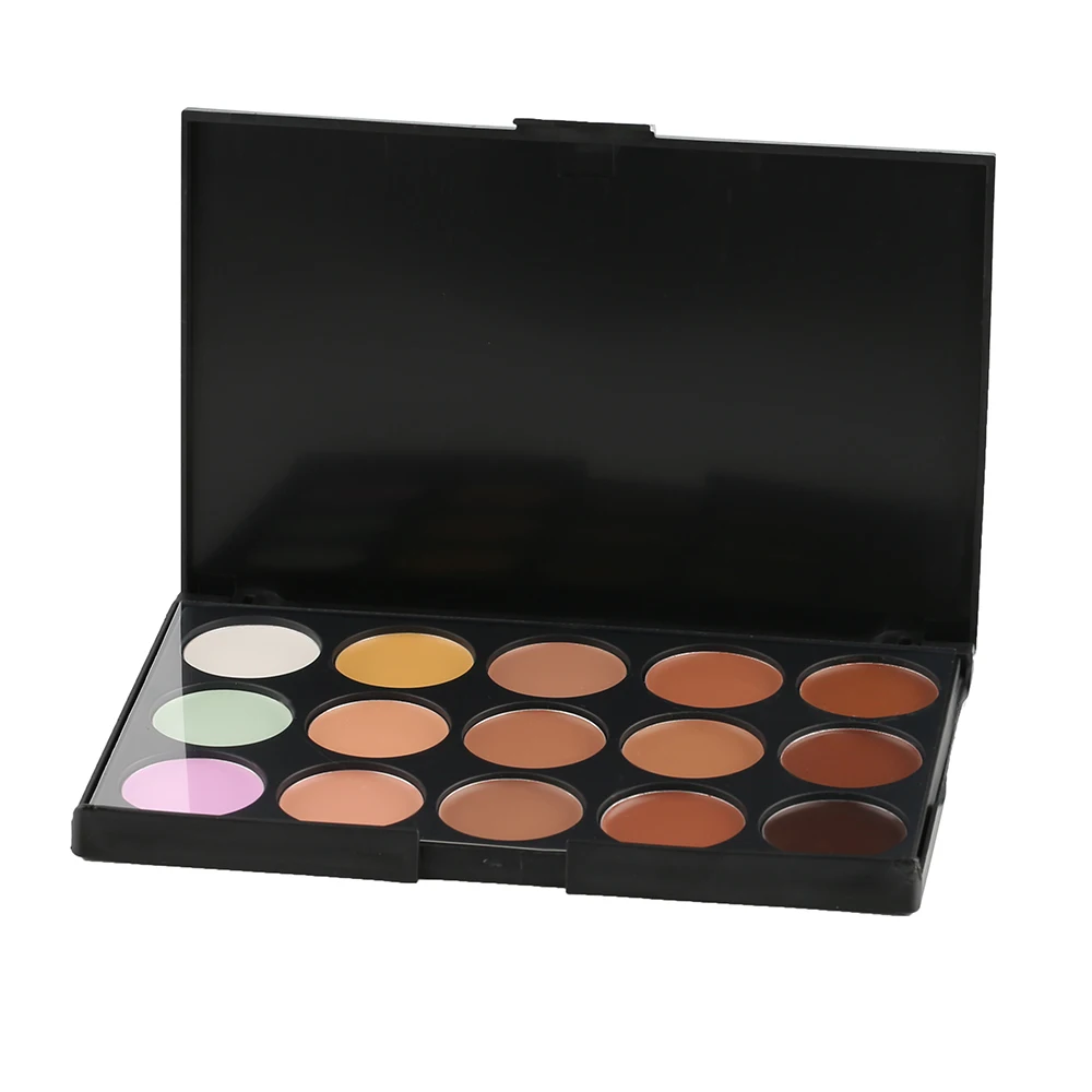 Makeup Facial Concealer Camouflage Cream Base Palette Cosmetic Beauty Tools 15 Color Pro Corrector                               (8)