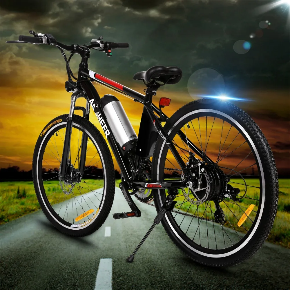 Best ANCHEER Brand New 26 " 250W Electric Bike Aluminum EBike 21 Speed Mountain Bike Electric Bicycle 15