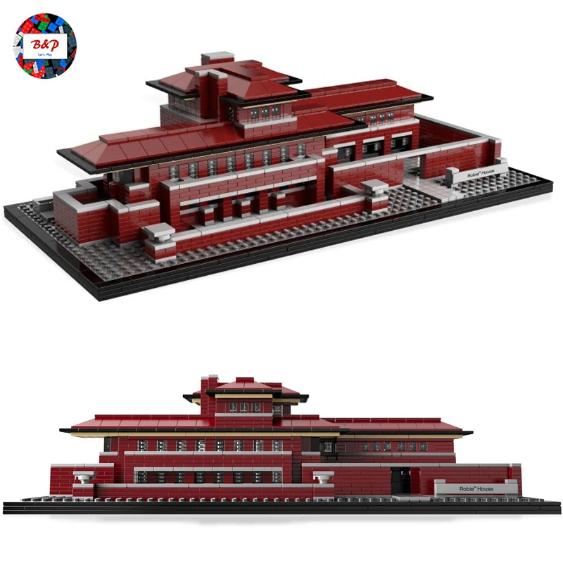 

Genuine Architect Series The Robie House LEPIN 17007 2326pcs Model Building Block Bricks Toys For children Legoing 21010 Gift