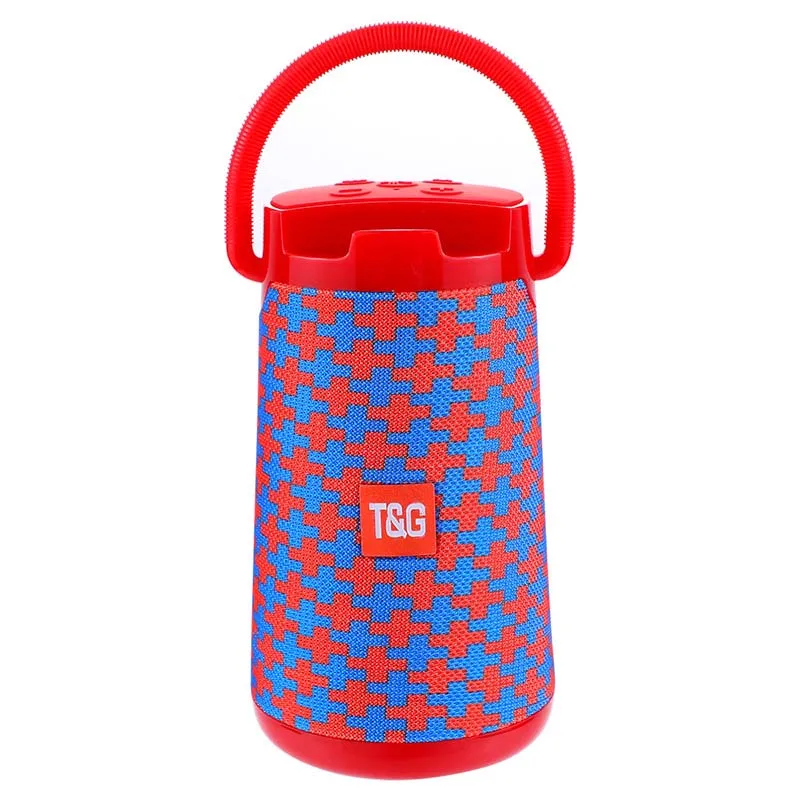 High Power 30W TG138 wireless bluetooth speaker outdoor waterproof portable portable audio ubwoofer with AUX TF Card Box - Цвет: TG138 Cross red blue