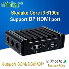 Newest Intel core i3 6100u NUC mini pc support 4g 8g 16gb ram desktop pocket computer