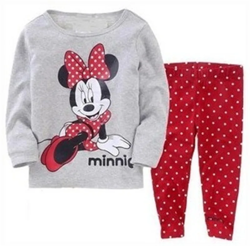 2017 Kids Clothes Baby Girls Clothing Sets Children Minnie Pajamas Pijama Set Roupas Infantis Menina Homewear Sleepwear Suits25