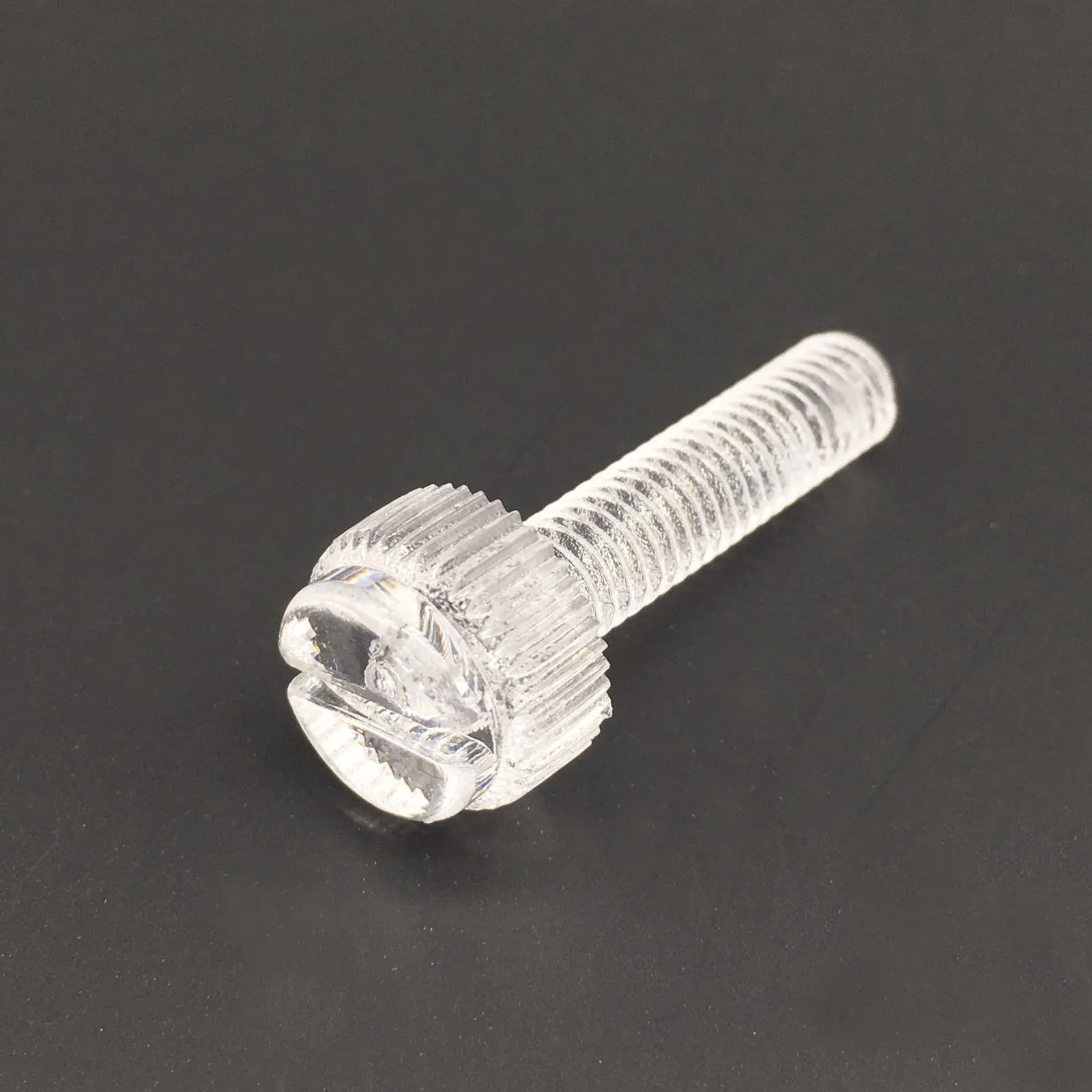 M3 Transparent Screws PC Clear Thumb Screws Knurl Head Slotted