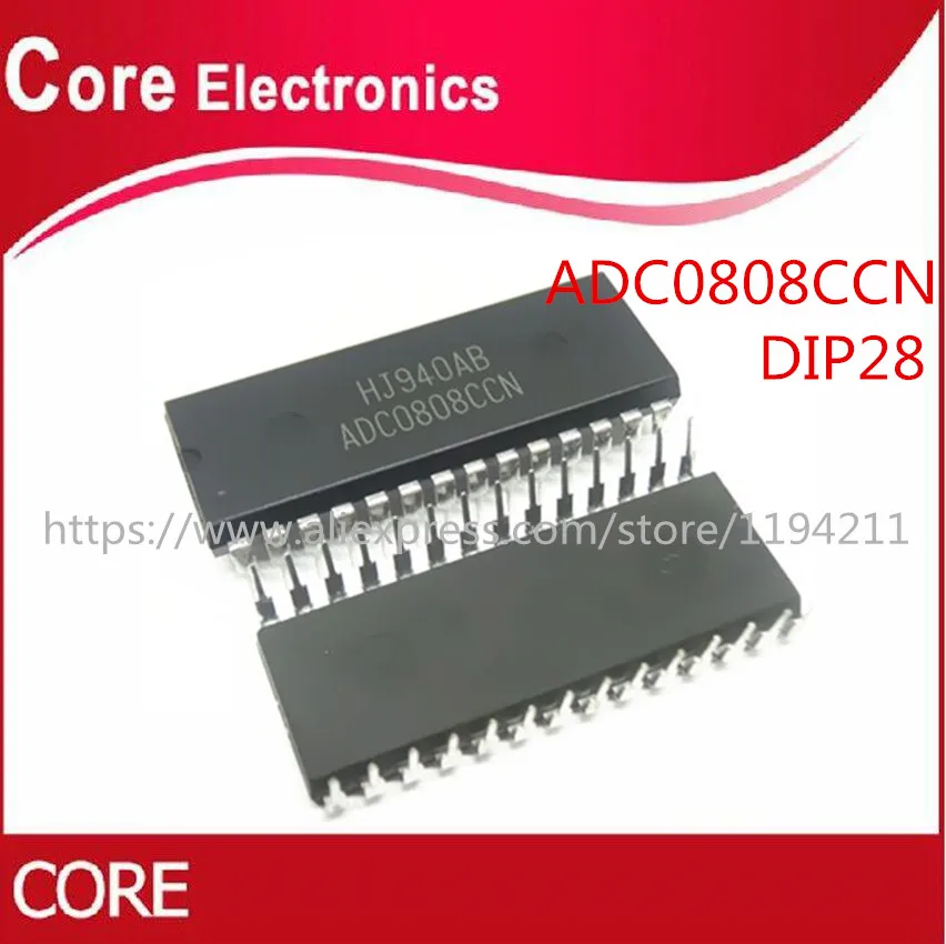 100 шт./лот ADC0808CCN ADC0808 DIP 28 лучшее качество|Интегральные схемы| |
