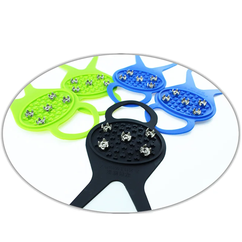 JUP Ultra-light Portable Silicone Anti-skid Crampons Winter Outdoor Snow Anti-skid Snow Board Shoe Cover ice Claw Walking Shoes