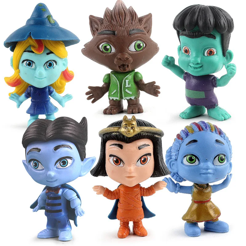 

6pcs/set Monster Anime Figures Toy Super Doll PVC Action Figure Model Doll Toys for Children Birthday Party Gift