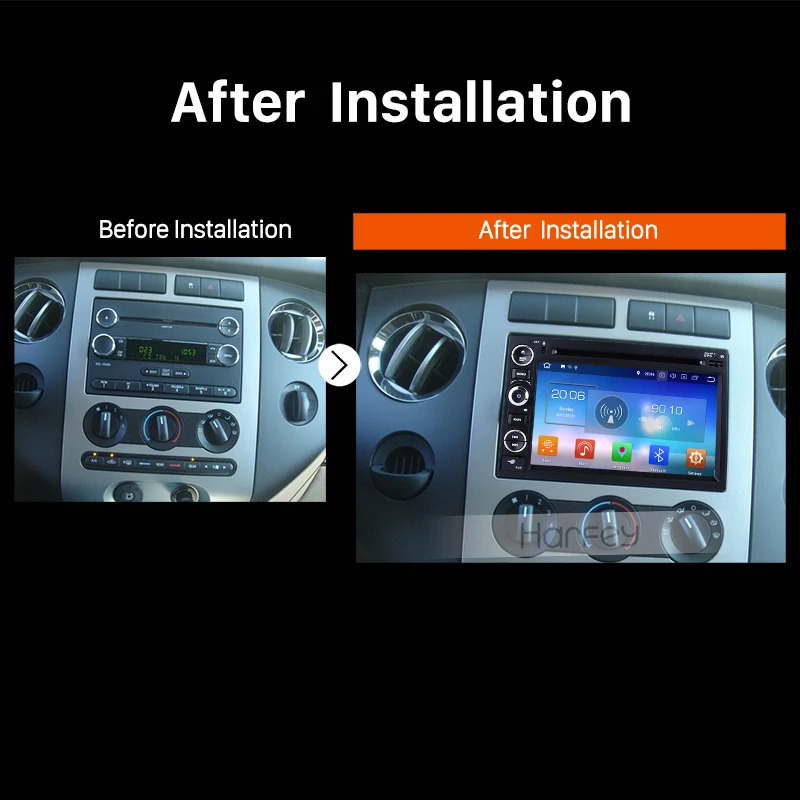 Discount Harfey Android 8.0 Car Radio DVD Player Head Unit GPS Navigation for  2005 2006-2009 Ford Mustang 7 inch HD 1024*600 Touchscreen 5
