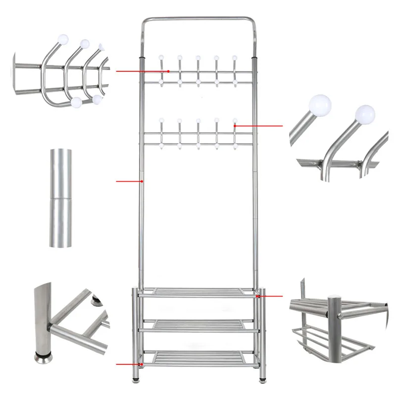 Многофункциональная вешалка для одежды, вешалка для обуви, органайзер для обуви, полки, вешалка, вешалка, подвесные крючки для гостиной, ванной комнаты, HWC