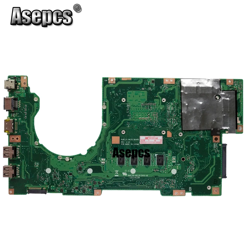 Asepcs K501LX материнская плата для ноутбука ASUS A501L V505L K501LX K501LB K501L K501 Тесты оригинальная материнская плата 4G Оперативная память I7-5500U GTX950M