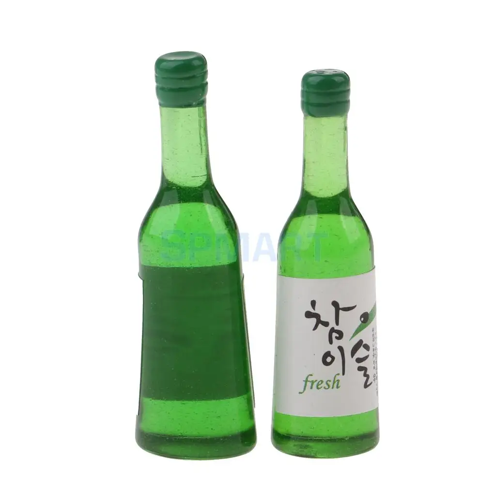 MagiDeal 5Pcs 1/12 Scale Shochu Bottles Model Foods Groceries for Dolls House Kitchen Restaurant Decor Accessories Pretend Play