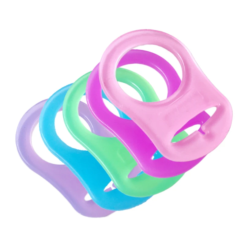 Buy 5Pcs Multi Colors Silicone Baby Dummy Pacifier Holder Clip Adapter for