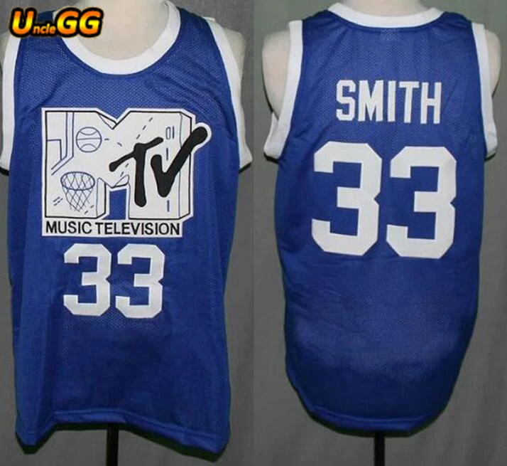 Will Smith 33 Basketball Jersey M TV First Jock B-Ball Jam Men Blue Annual Rock