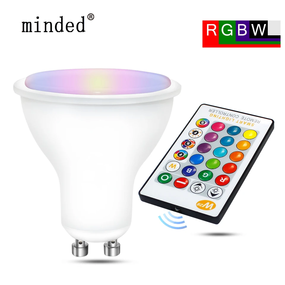 4 шт. светодиодные лампы GU10 RGB Spotlight RGBW RGBWW 8 Вт GU10 RGB Bombillas Led ампулы 220 В 16 Цвета RGB лампы света с дистанционным